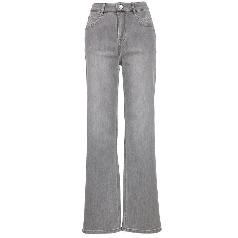 

VEROMODA 2025 Autumn Cotton-Blend Vintage Wash Straight Leg Jeans L