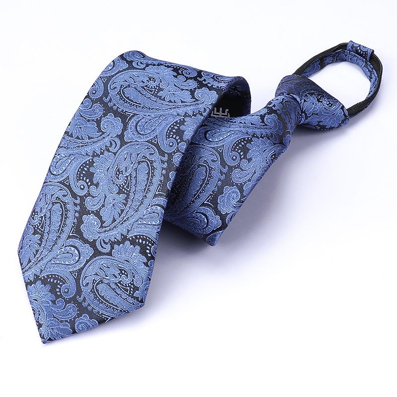 Men's Korean Style Zipper Striped No-Tie Professional Wedding Tie