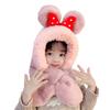 Kids Winter Plush Hat With Scarf Integrated For Outdoor Snow Sports