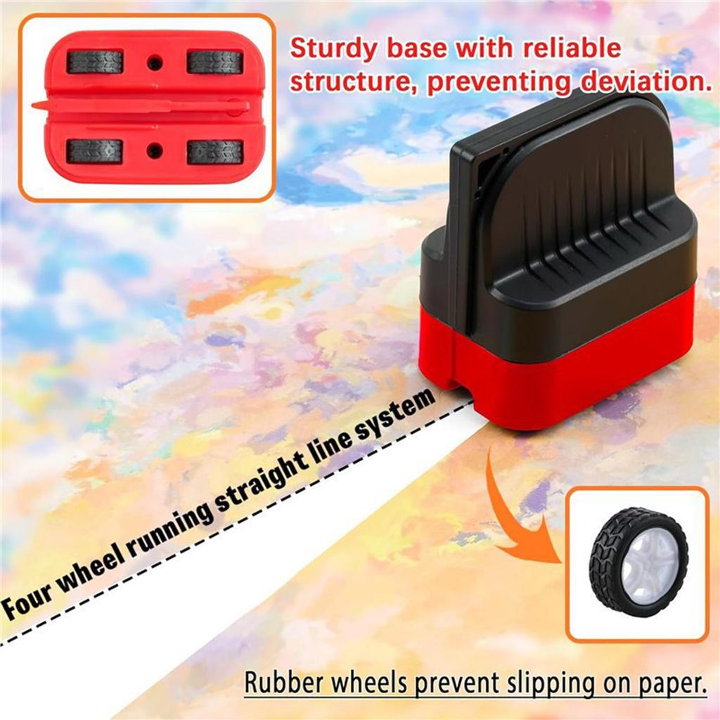 Wrapping Paper Cutter With Wheels Straight Line Gift Wrap Cutter For Birthday And Christmas, Fits Various Rolls And Papers