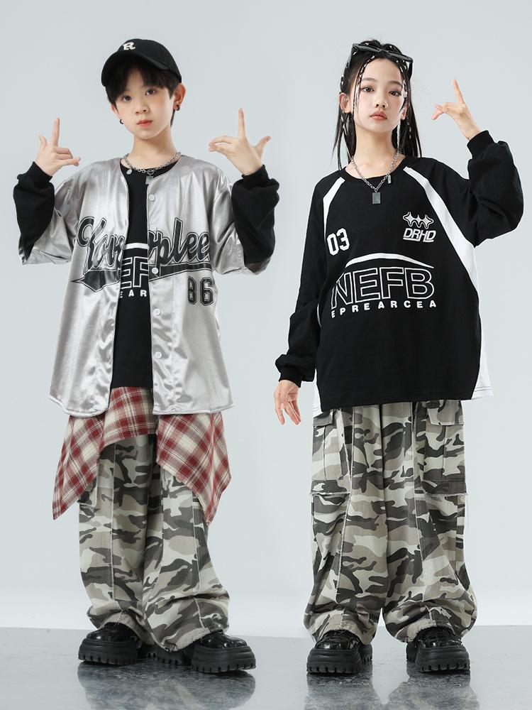 Abbigliamento Hip Hop alla Moda per Bambini: Street Dance, Jazz, Abbigliamento da Performance Cool per Ragazzi e Ragazze