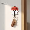 Small Bag Hanger for Bathroom Halloween Themed Wall Hook, Decorative Ghost Pattern Key Hanger, Self Easy Install Adhesive Hook Backing Wood