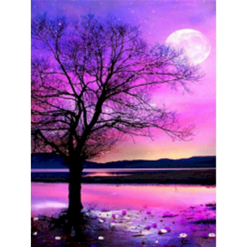 Full Round Drill Diamond Painting Starry Sky Landscape 5D DIY Diamond Painting Craft Kit Diamond Embroidery Hobbies Home Decor
