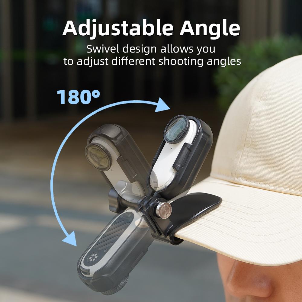 Hat Clip Mount for Insta360 GO 3S/3 Action Camera ABS+PC Cap Clamp Holder