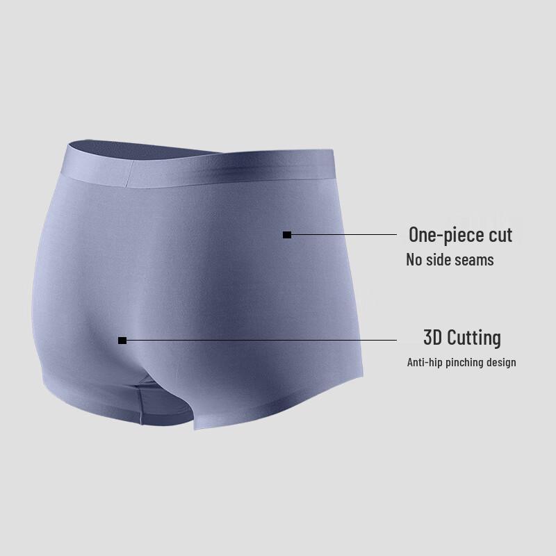 LANGSHA Men's Modal Antibacterial Ice Silk Boxer Briefs