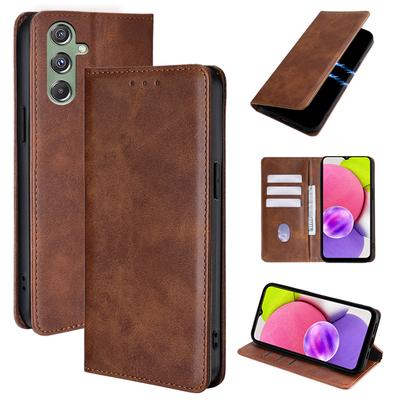 Leder-Handyhülle für Samsung Galaxy F34 F52 F14 F04 F54 F62 F12 F41 Xcover 7 6 5 Flip Cover Kartenfächer Magnetische Brieftasche Hülle