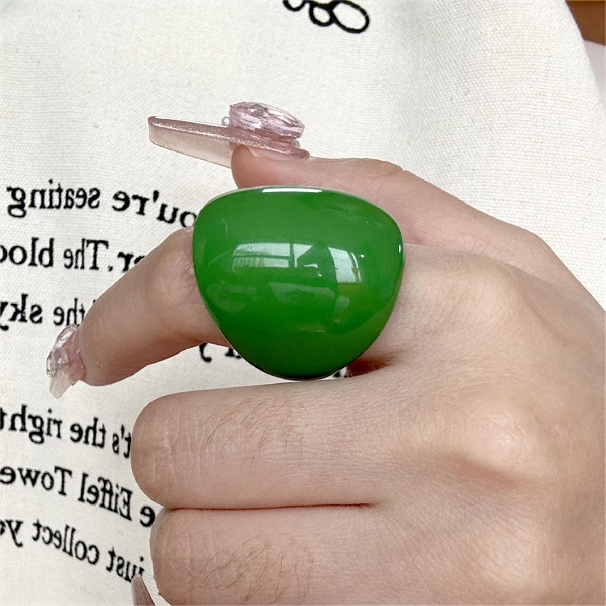 

Fashion Colorful Resin Oval Large Rings Candy Color Acrylic Geometry Round Wide Ring For Women Girls Travel Summer Jewelry Girl Size 7
