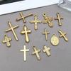 2Pcs Stainless Steel Charms Pendants For Cross Charms For Jewelry Making Supplies Christ Bracelet Necklace Earrings Accessories