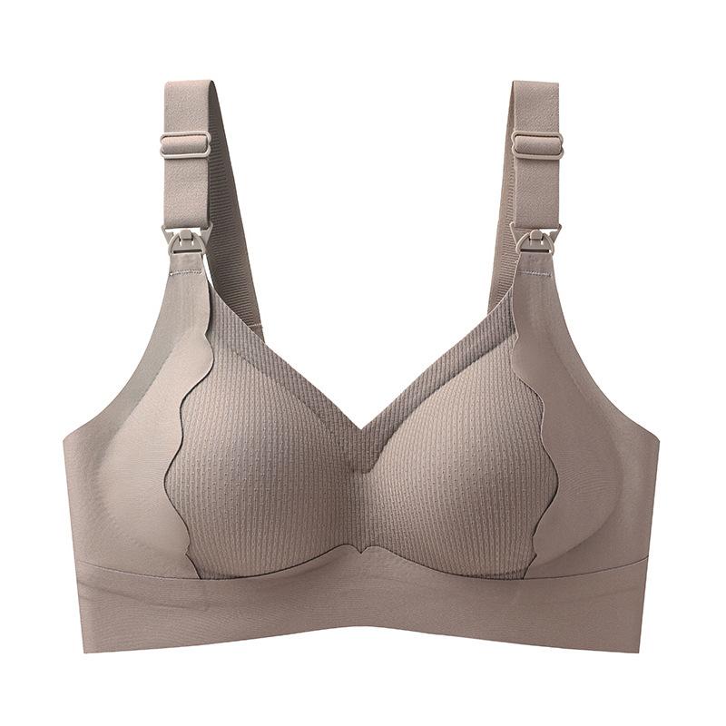 

Нижнее белье Женское Сборка Открытая пуговица Послеродовой Текстовый бюстгальтер Сборка Тонкий бюстгальтер 2XL коричневый