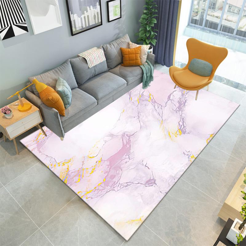 1PC Marble Texture Printed Carpet Rug for Living Room Bedroom Home Sofa Decoration,Non-slip Floor Mat Floor Mat