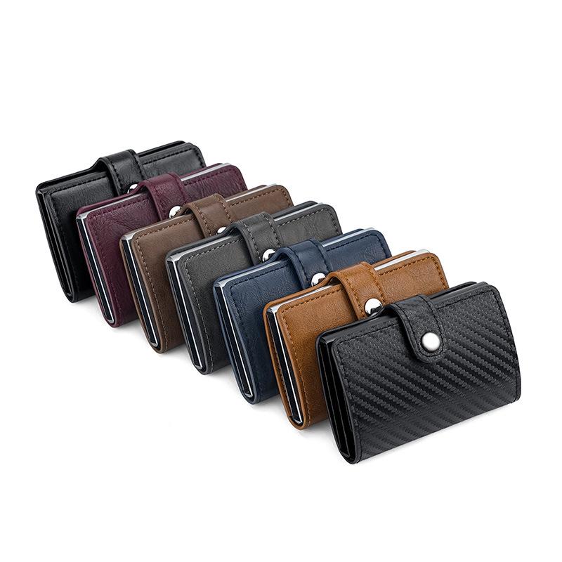 RFID Aluminum Alloy Credit Card Holder - Anti-Theft Pop-Up Design