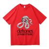 Private Music Tracklist Tees Deftones Rock Band Printing T-shirt Cotton Loose Short Sleeve T Shirt Women Unisex Unisex Streetwear