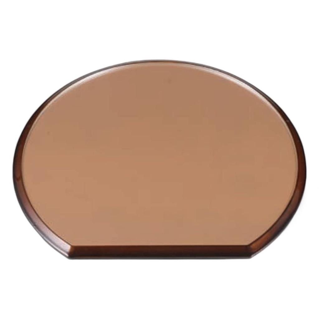 Banquet Tray Silver with Transparent Tortoiseshell Lacquerware Made in Japan J-kitchens Double-Sided Half-Moon (Tray) Rim/Black, 36cm, (ABS Resin),