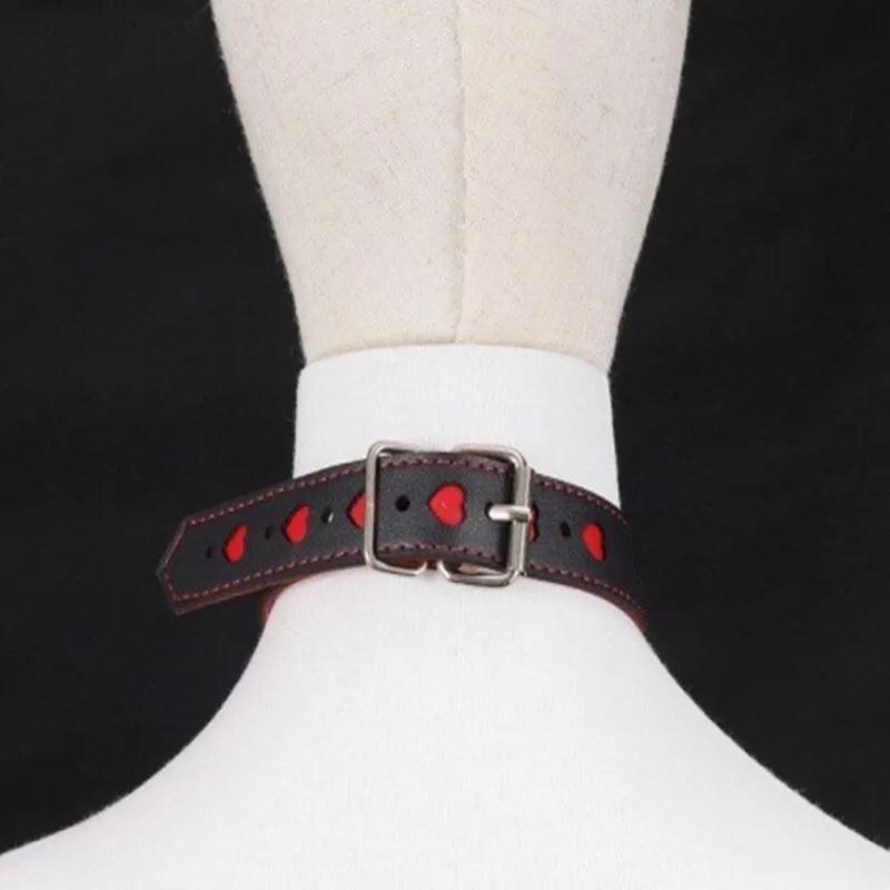 Adjustable Bandage Collar and Leash Sex Slave Necklace Pu Leather Bdsm Choker for Women Sexo Restraints Collar Adult toy