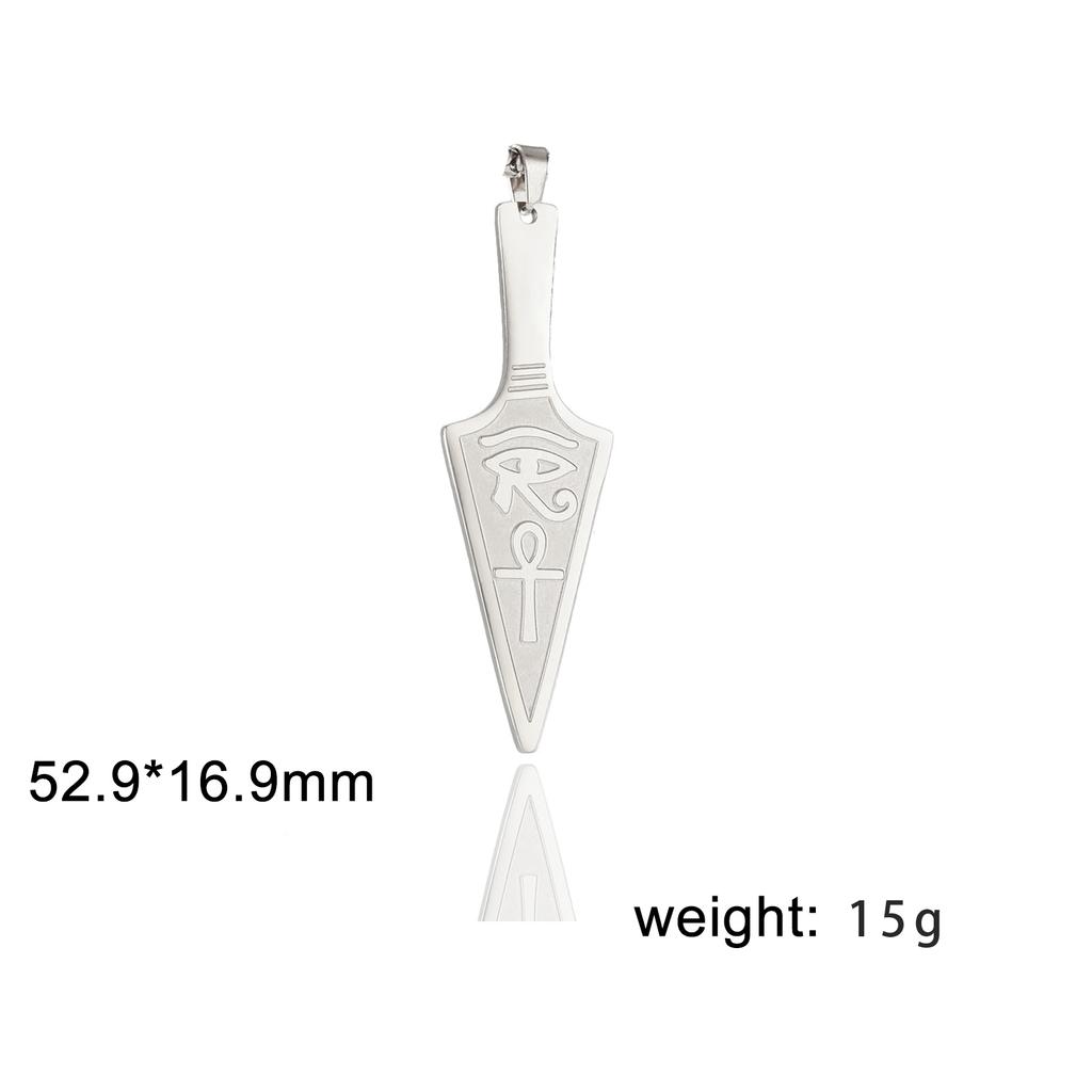 LIKGREAT Egyptian Ankh Cross Egypt Eye Pendant for Necklace Earrings Stainless Steel Eye of Horus Charms for Jewelry Making DIY
