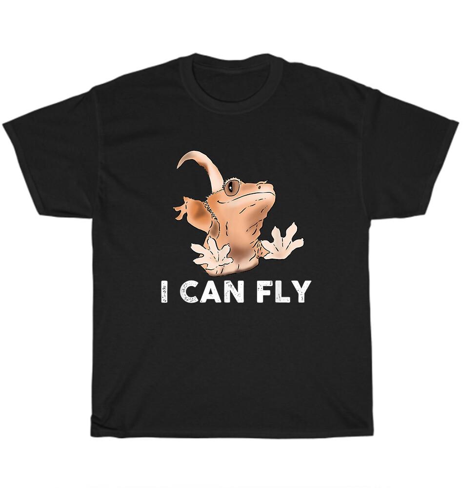 I Can Fly Crested Gecko Crestie Reptile Lover T-Shirt Unisex Funny Tee XXXXL