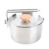 304 Edelstahl Campingtopf Tragbarer Faltbarer Outdoor Campingtopf mit Deckel für Picknick