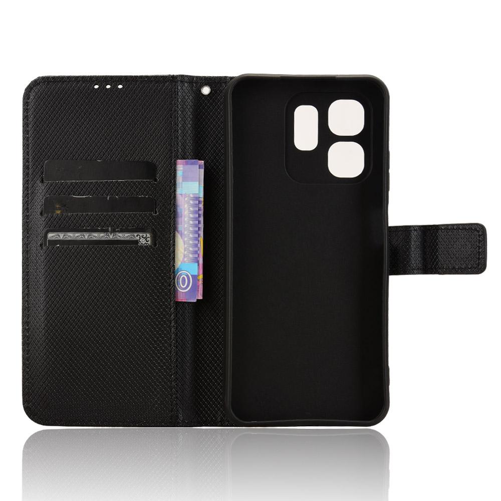 For Infinix Hot 50i 4G X6531/Smart 9 4G X6532 Etui PU Lær Diamanttekstur Lommebok Telefondeksel