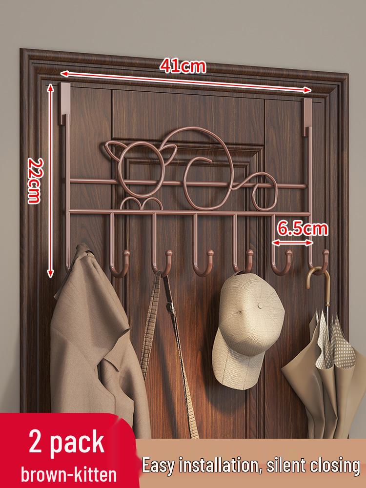 Door-Mounted Hook & Storage Rack for Clothes, Coats, and More