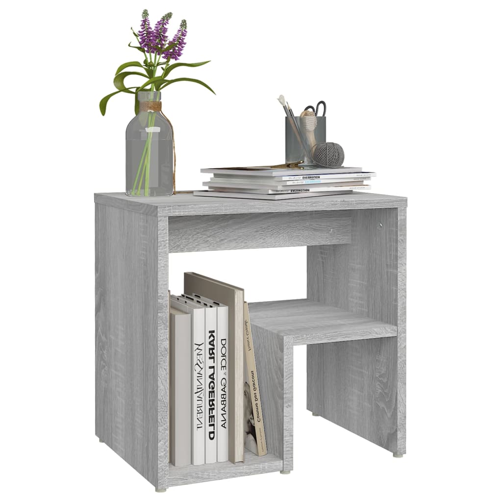 Nightstand Gray Sonoma 40 x 30 x 40 cm Particleboard