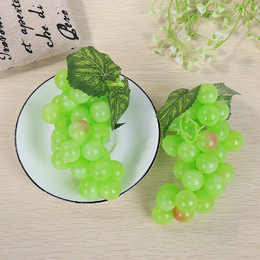 Fake Grapes Bunches Black Purple Green Grapes with 18 Pieces Grapes Fake Grape Bundles with Multiple Colors Artificial Grapes
