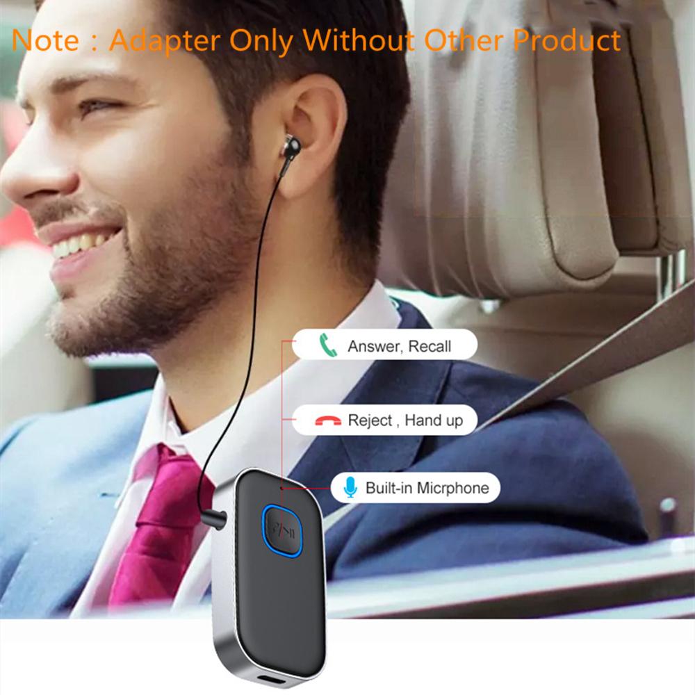 Bluetooth 5.0 Receiver for Car, Noise Cancelling Bluetooth AUX Adapter