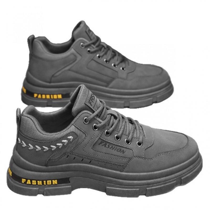 Men's Shoes With Thick Soles Height Increasing Sports Work Board Low Cut Martin Boots Casual Wear-resistant Workwear