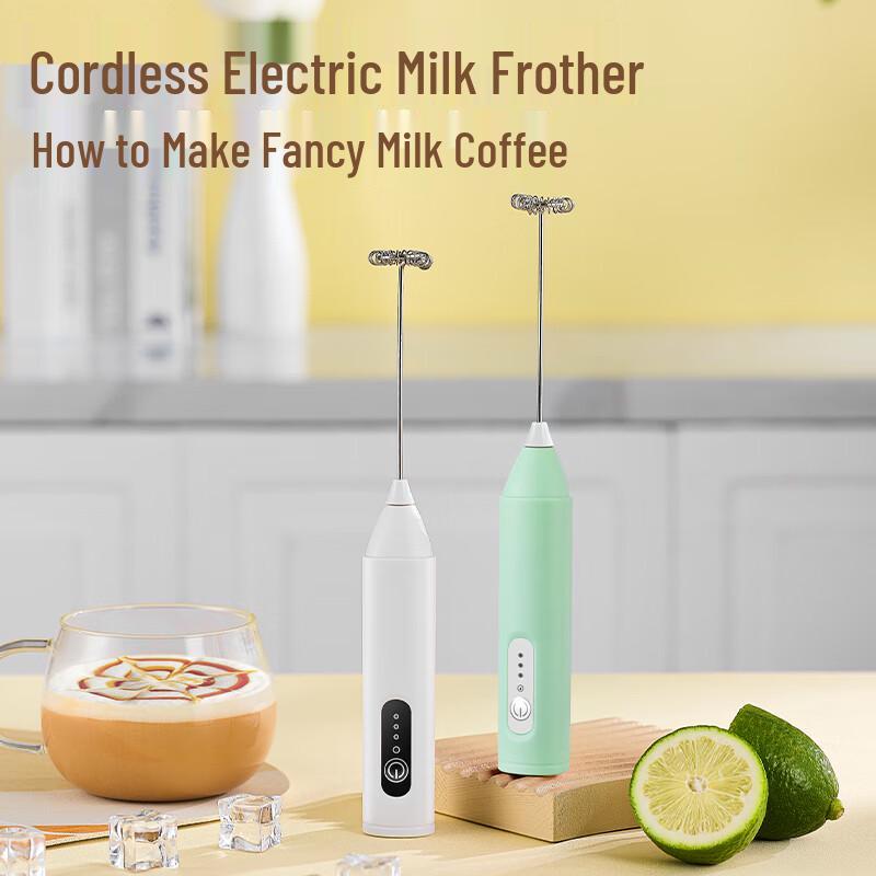Luxury Double-Head Handheld Electric Milk Frother