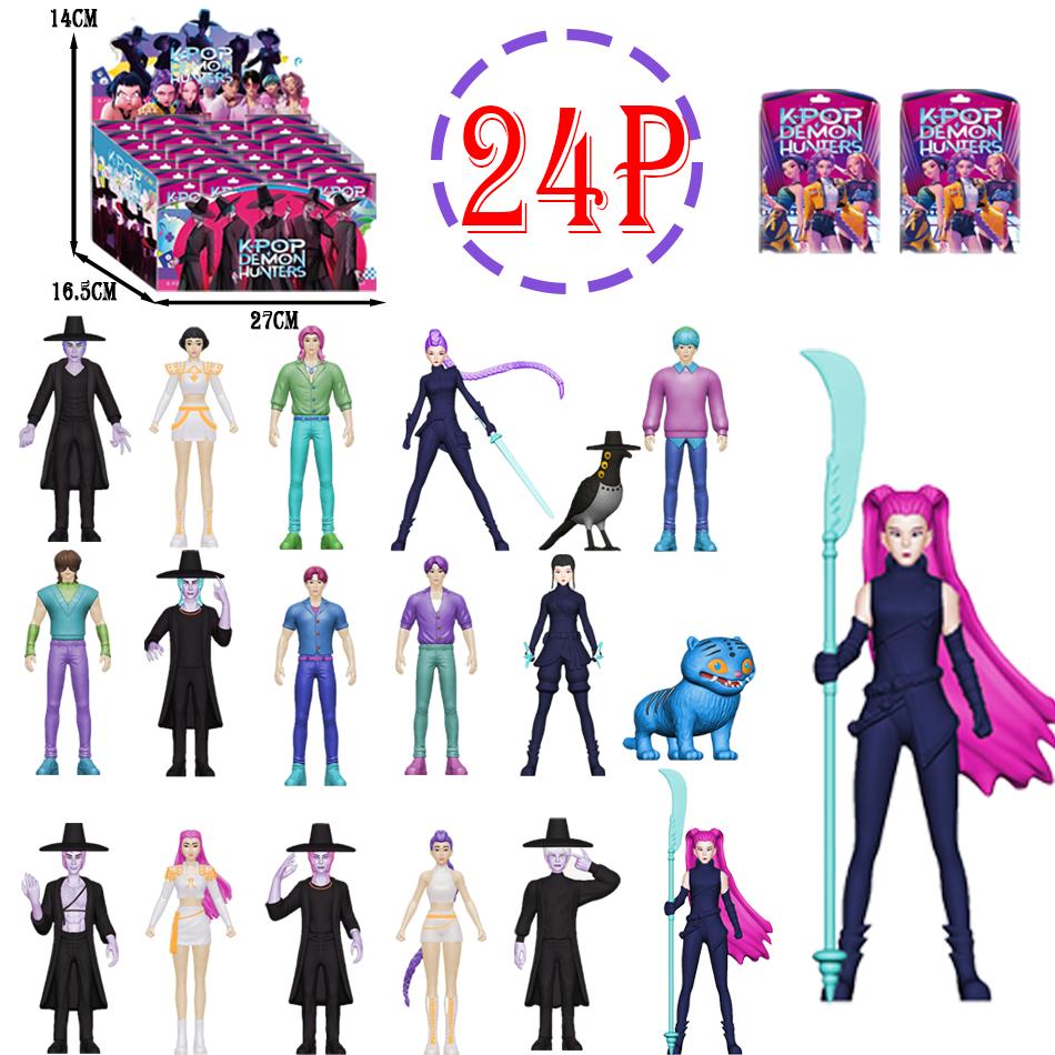 24 stk/sett Kpop Devil Hunter Blind Box Action Derpys Tiger Rumi Mira Zoey Sussy Dukke Viftegave Bursdags- og Julegaver