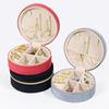 Velvet Round Zipper Jewelry Organizer for Rings, Necklaces & Earrings