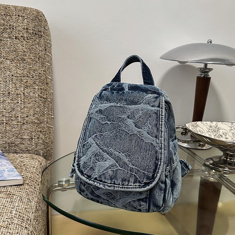 Denim Rucksack Reise Leichter Rucksack Multifunktionale Brusttasche