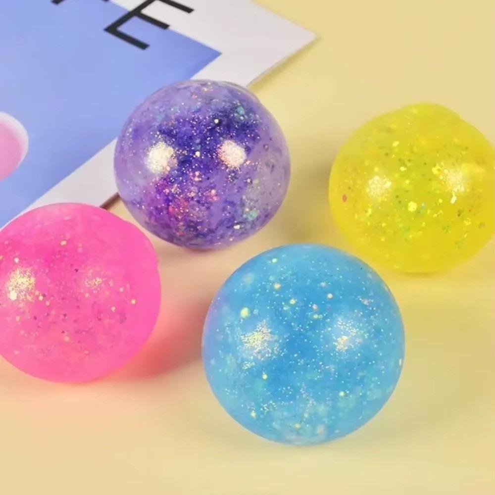 Slow Rebound Maltose Squishy Ball Glitter Squeezable Toy Sensory Toy Fidget Squishy Toy Adults