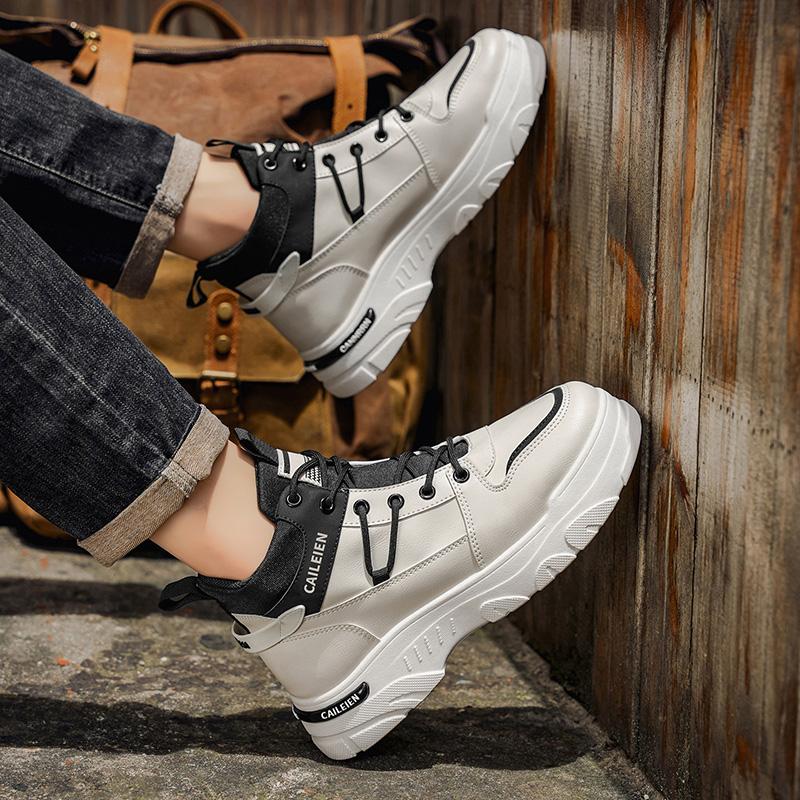 Herren Neue Rutschfeste Campingschuhe Modische und Vielseitige Herrenstiefel im Britischen Stil Outdoor-Reiseschuhe