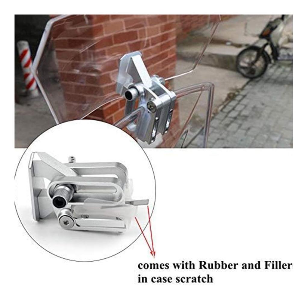 ZCJSZP Motorcycle Windshield Extension, Universal Adjustable Clip, Spoiler Shield Screen, Clear (Transparent)