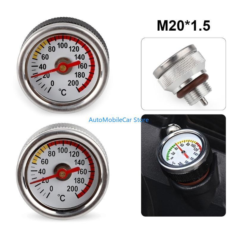 G8TE Motorcycle Caps With Oil Temperature Gauge 0-200℃ Meter M20x1.5 Gauge