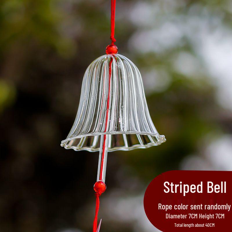 Cherry Blossom Glass Wind Chime - DIY Transparent Hanging Ornament