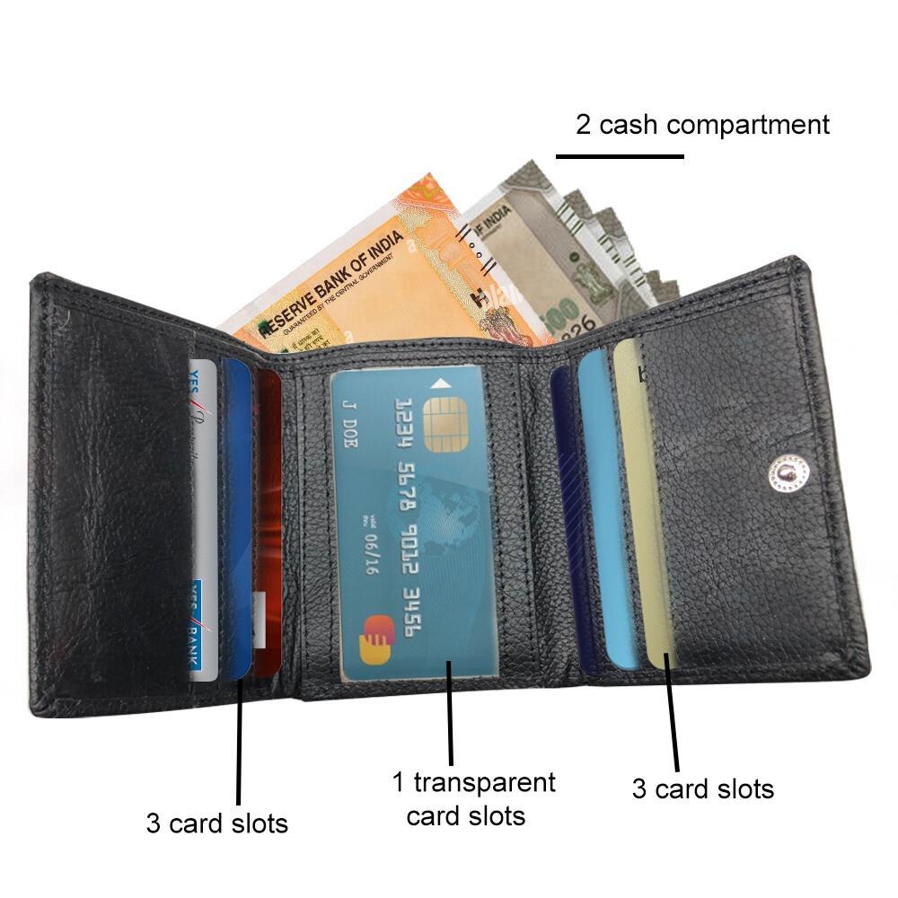 RSINC Genuine Leather Handmade Credit Card Id Wallet | Cash Trifold BL-304 B0DS8TWWQC