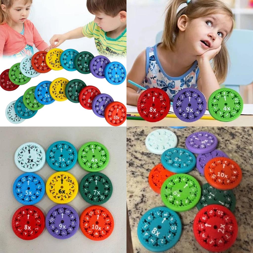 Educational Math Fidget Spinners For Learning Arithmetic With Colorful Plastic Material