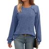 Colors In Stock 2025 Winter New Women's Round Neck Buttoned Patchwork Sweatshirt Bottoming Shirt