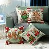 Christmas Atmosphere Illustration Digital Printing Set Home Decoration Sofa Cushion Gingerbread Man Fairy Tale Warmth