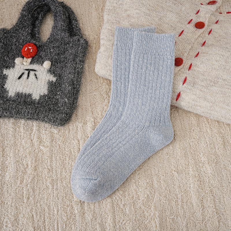 Children's Socks: Long Tube Socks, Winter and Autumn Thick Needle-knitted Thick Wool Socks, Warm and Fluffy Socks