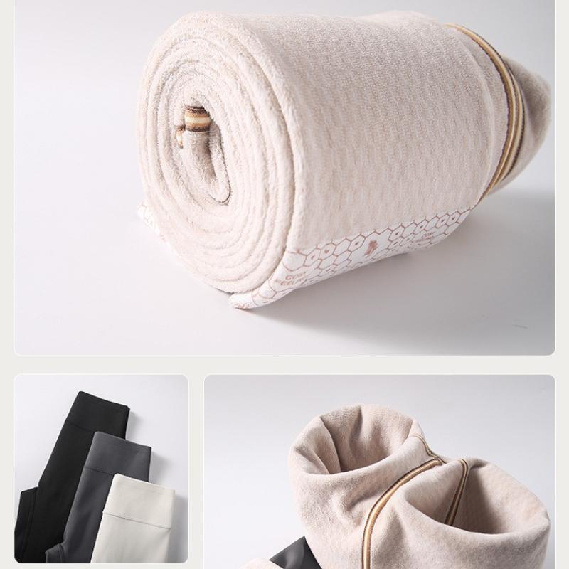 Snowflake Velvet Thickened Seamless Shark Pants for Women, High Waist Tummy Control Slimming Leggings, Autumn Winter Warm Skinny Pants