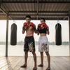 Chinese Tiger Flower Boxing Muay Thai Kickboxing Training Shorts Print Martial Art Boxer Unisex Men Women Kid Fighting Fitness Sport Gym Workout