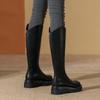Knight Boots Women's Autumn and Winter New Thick-soled Western Elastic Knee Boots Slim High Boots