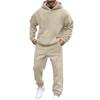 Men Hooded Sweatshirt and Sweatpants Set Two Piece Outfit Pullover Hoodie Jogger Pants Casual Tracksuit for Daily Wear