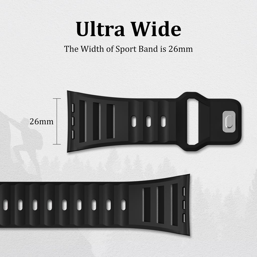 Straps for Apple watch Ultra 2 Band 49mm 45mm 44mm 42mm Sport Silicone watchband belt correa bracelet iwatch 10 9 8 7 6 SE 5 4
