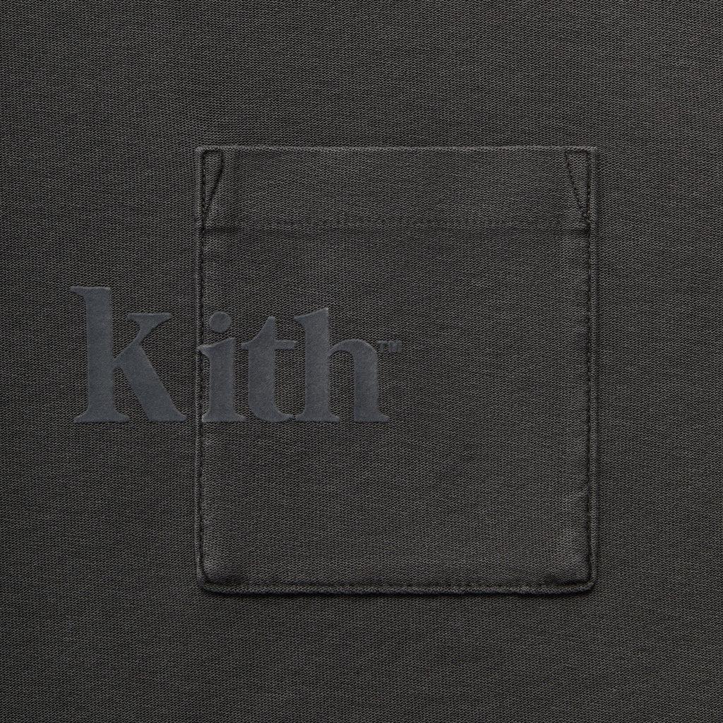 Kith Long Sleeve Quinn Tee Carbon Men Tops Black KHM034155-016