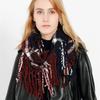 Square Plaid Tassel Scarf Warm Winter Fashion Accessory