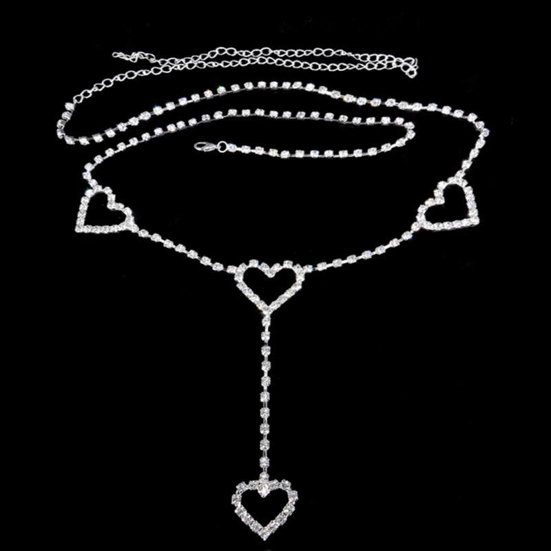 

Mei Mary European and american rhinestone heart waist chain - sexy beach bikini belt - women s body chain
