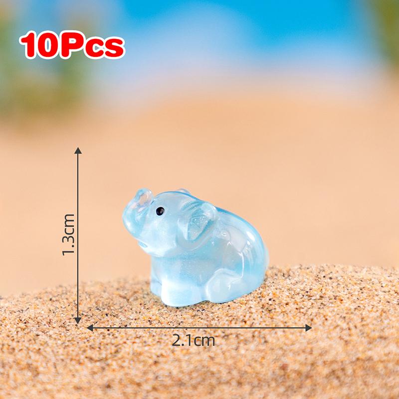 

10 шт. Мультяшные Милые Мини Светящиеся Слоники Украшения Миниатюрные Фигурки Креативные Модные DIY Аксессуары для Домашнего Декора Подарки A2